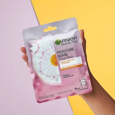 GARNIER MOISTURE BOMB DRY SKIN- PINK MASK 32GM