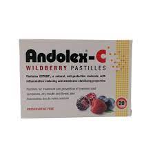 ANDOLEX-C WILDBERRY PASTILLES 20`S