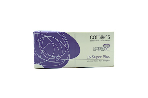 COTTON TAMPONS SUPER PLUS  16`S(HYPOALLERGENIC)