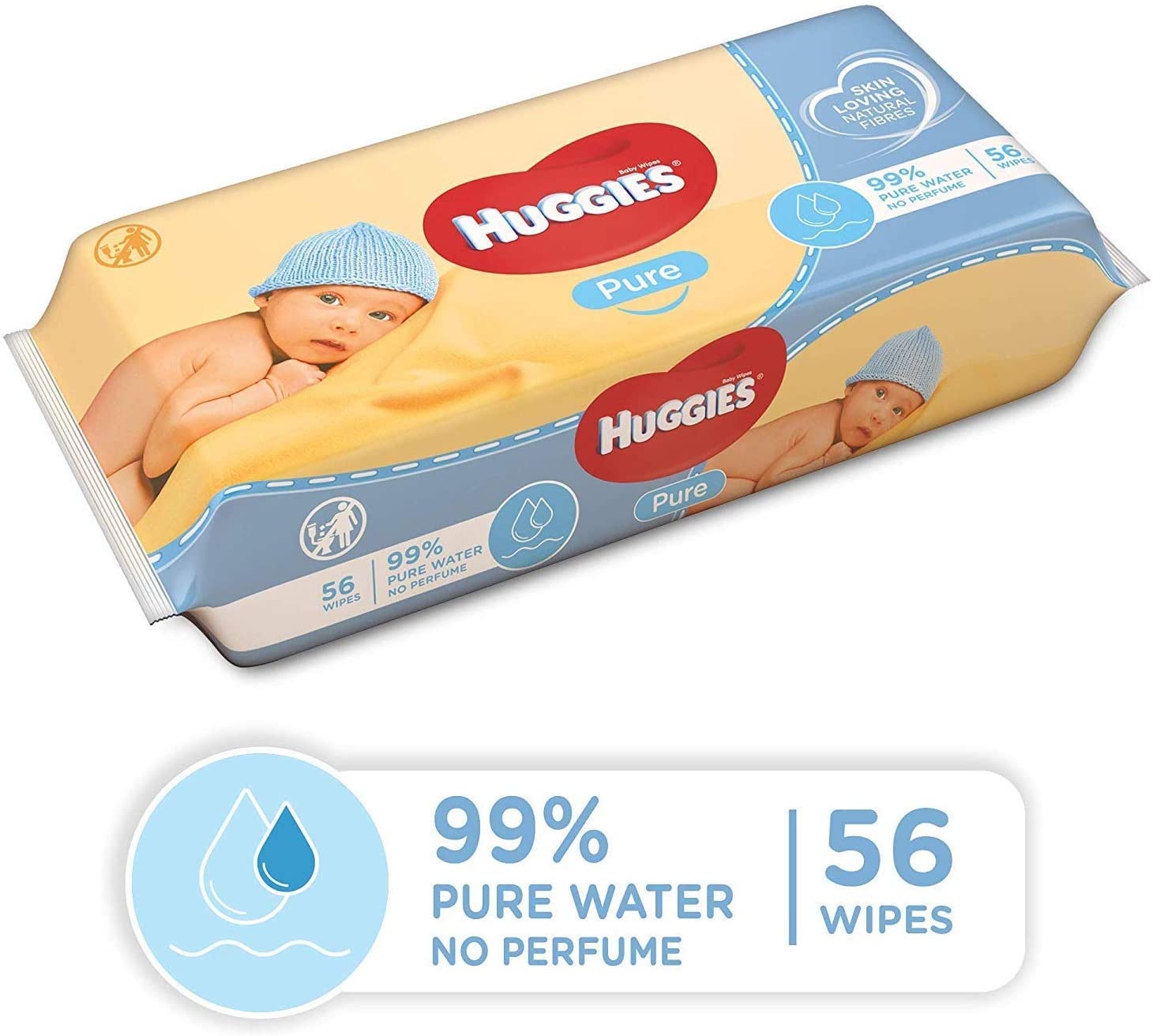 HUGGIES BABY WIPES NB PURE 56`S