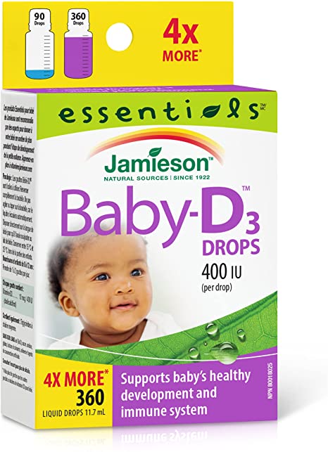 JAMIESON BABY D VITAMIN D3 DROPS FOR INFANTS 11.7ML