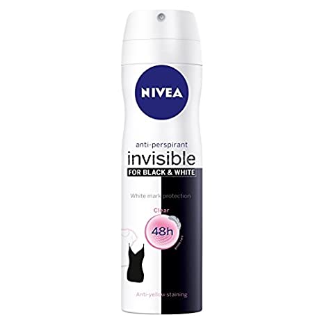 NIVEA DEO SPRAY 150ML(WOMEN BLACK AND WHITE INVISIBLE CLEART)