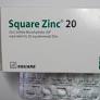 SQUARE ZINC 20MG TABS