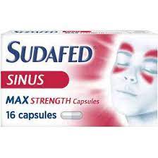 SUDAFED SINUS MAX STRENGTH CAPS 16`S
