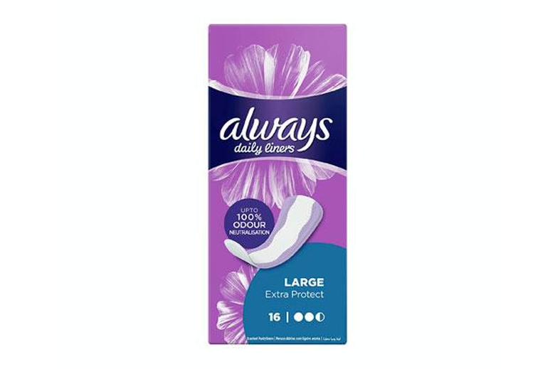 ALWAYS EVERYDAY PANTY LINERS(EXTRA PROTECT)LARGE 16`S
