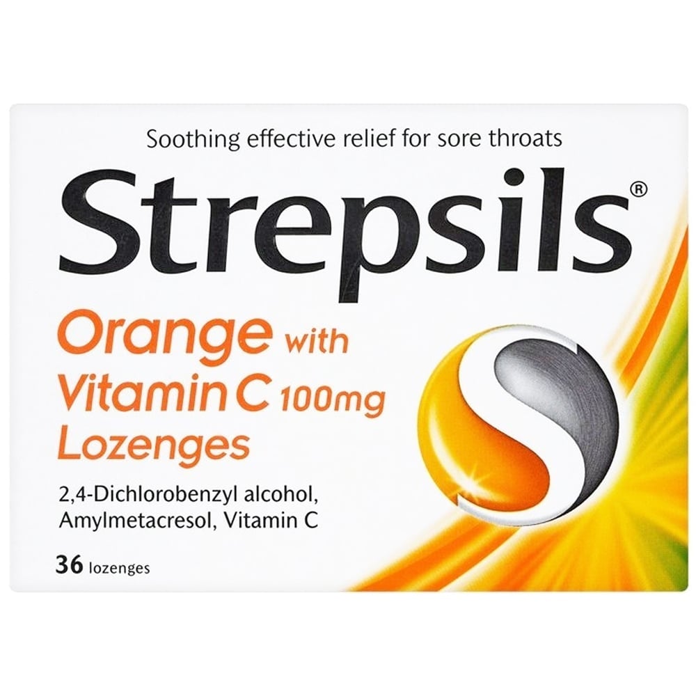 STREPSILS LOZ ORANGE + VIT C 36'S
